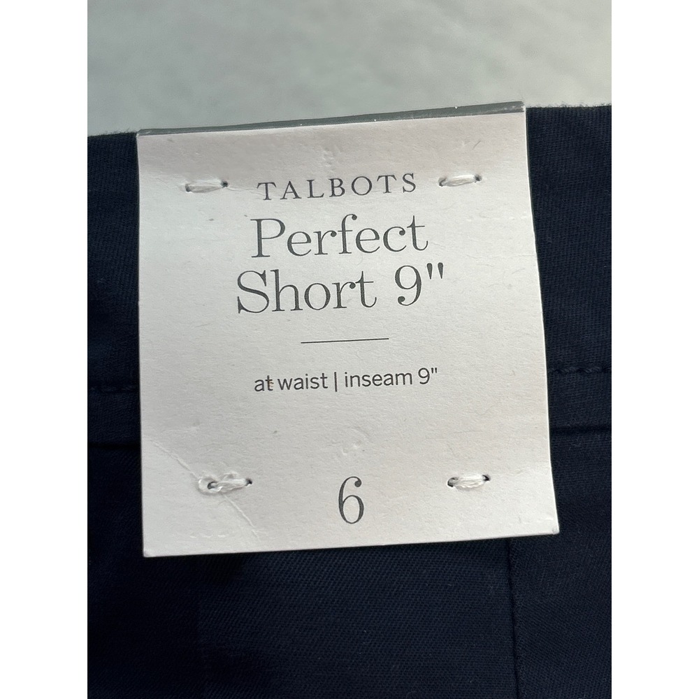 Talbots Perfect Short Womens 6 Navy Blue Cotton Stretch 6" Bermuda NWT - Picture 3 of 8
